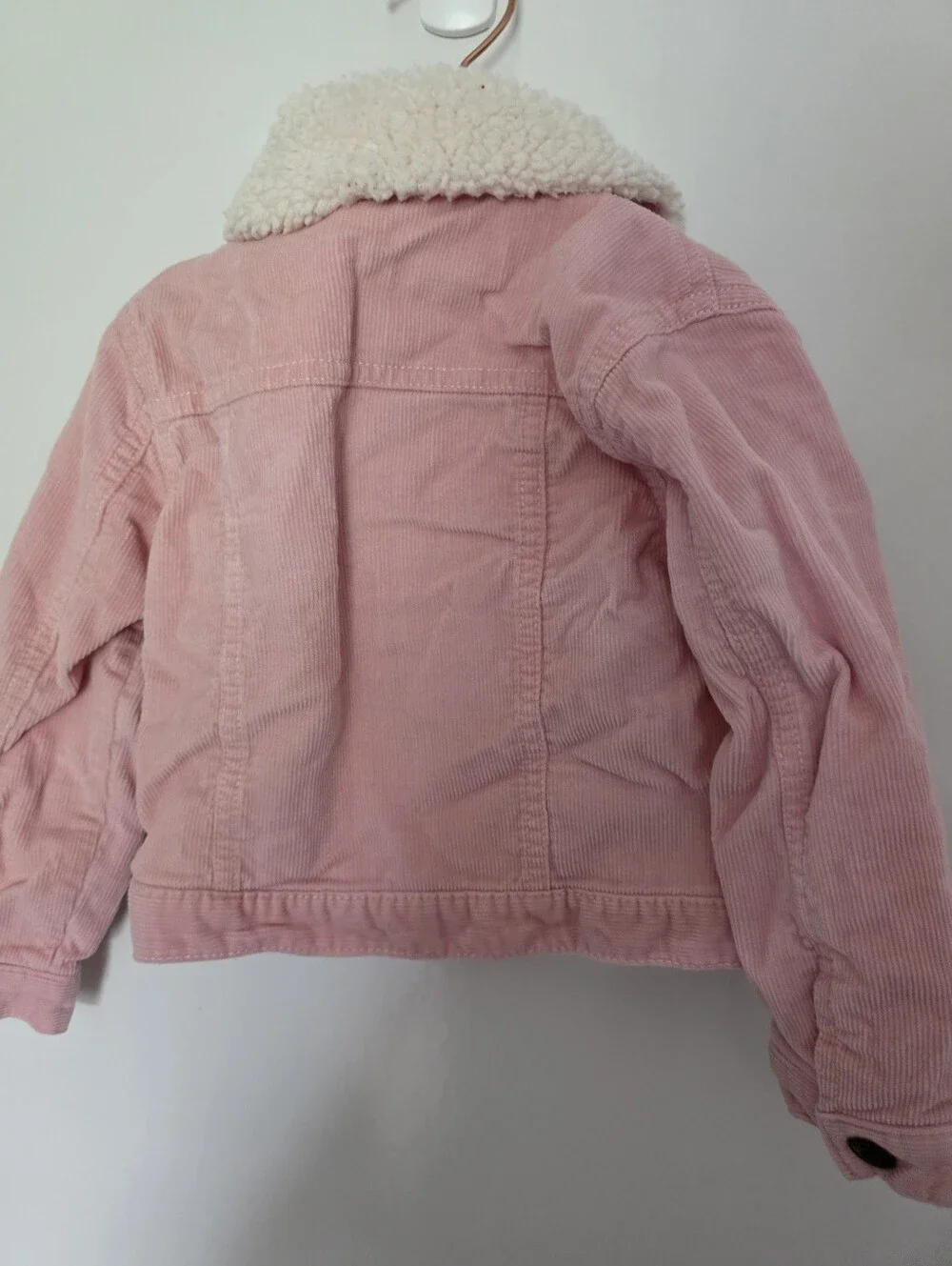 OshKosh B'gosh Pink Corduroy Jacket with Cream Sherpa Collar